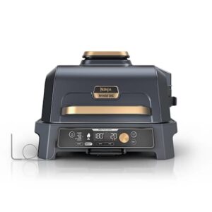 Elektrisk Ninja Woodfire Pro Connect XL-grill og -røgovn med overtræk i Gråblå | OG901EUBL1 | af SharkNinja
