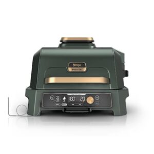 Elektrisk Ninja Woodfire Pro Connect XL-grill og -røgovn med overtræk i Grøn | OG901EUGN2 | af SharkNinja